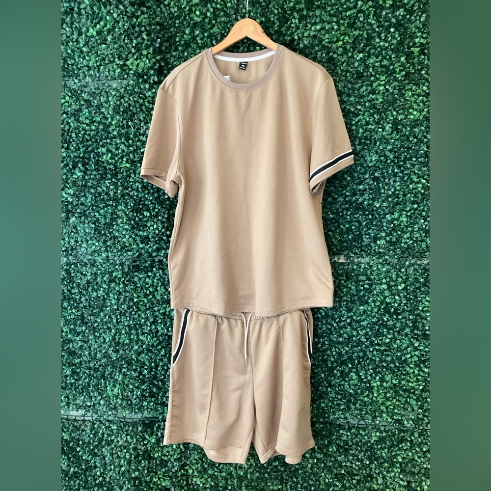 SHEIN Tan Short Sleeve Top